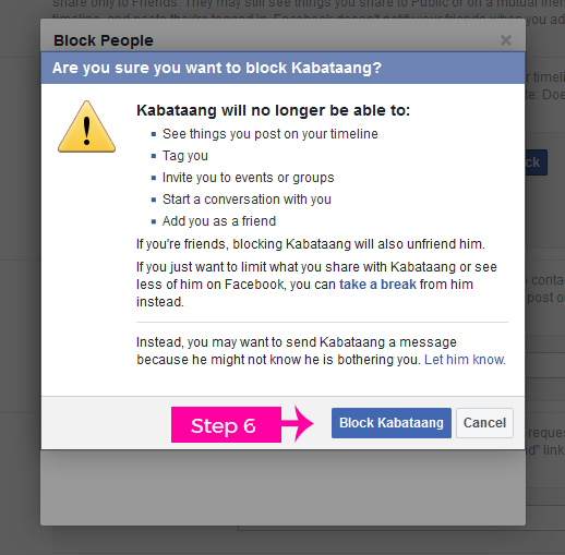 step 6 how to block a page